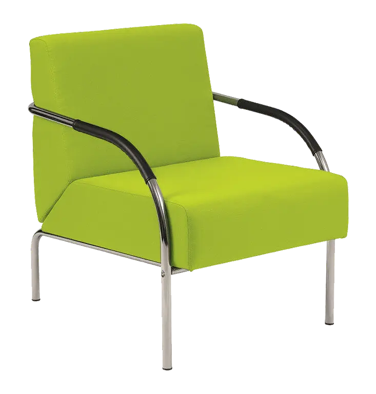 SPA 1 chrom, látka SUE S 34 - látka hráškově zelená